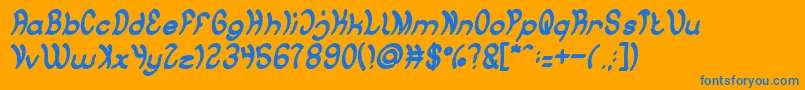 Jump Street BOLD Font – Blue Fonts on Orange Background