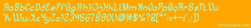 Jump Street BOLD Font – Green Fonts on Orange Background