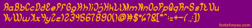 Jump Street BOLD Font – Orange Fonts on Purple Background