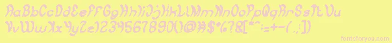 Jump Street BOLD Font – Pink Fonts on Yellow Background