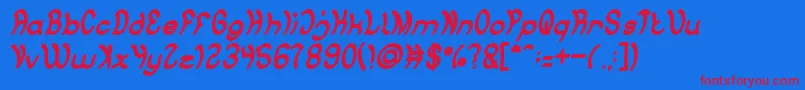 Jump Street BOLD Font – Red Fonts on Blue Background