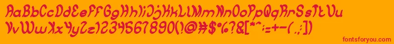 Jump Street BOLD Font – Red Fonts on Orange Background