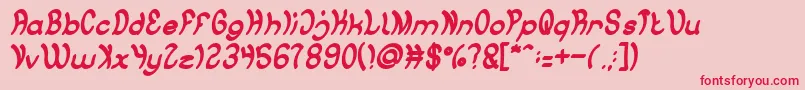 Jump Street BOLD Font – Red Fonts on Pink Background