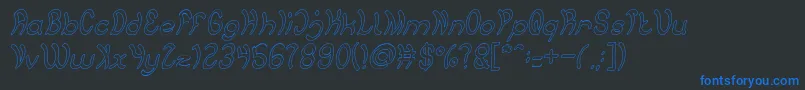 Jump Street HOLLOW Font – Blue Fonts on Black Background