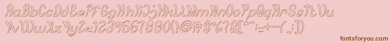 Jump Street HOLLOW Font – Brown Fonts on Pink Background