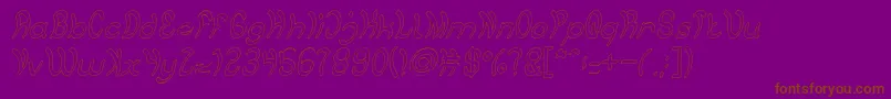 Jump Street HOLLOW-Schriftart – Braune Schriften auf violettem Hintergrund