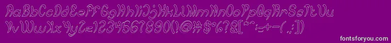 Jump Street HOLLOW Font – Green Fonts on Purple Background