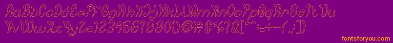 Jump Street HOLLOW Font – Orange Fonts on Purple Background