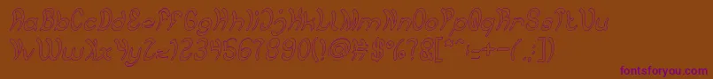 Jump Street HOLLOW Font – Purple Fonts on Brown Background