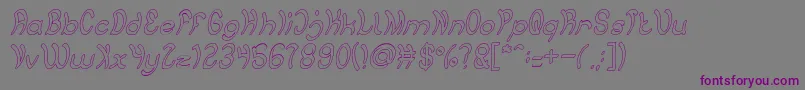 Jump Street HOLLOW Font – Purple Fonts on Gray Background