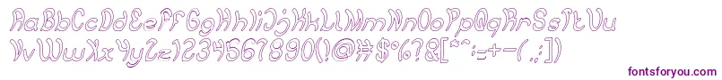 Jump Street HOLLOW Font – Purple Fonts on White Background