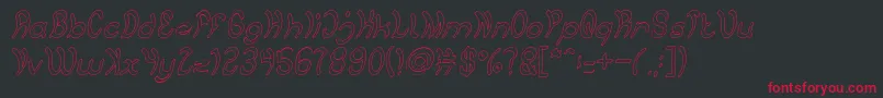 Jump Street HOLLOW Font – Red Fonts on Black Background