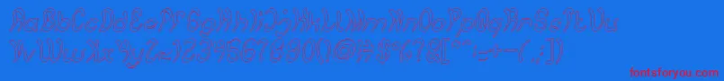 Jump Street HOLLOW Font – Red Fonts on Blue Background