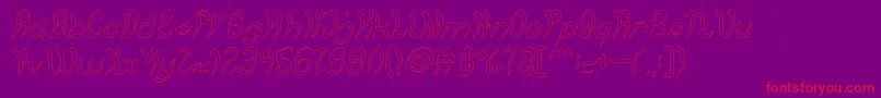 Jump Street HOLLOW-Schriftart – Rote Schriften auf violettem Hintergrund