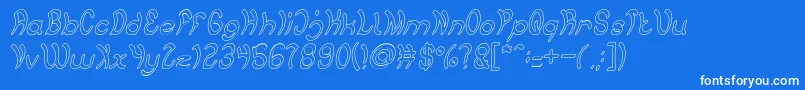 Jump Street HOLLOW Font – White Fonts on Blue Background