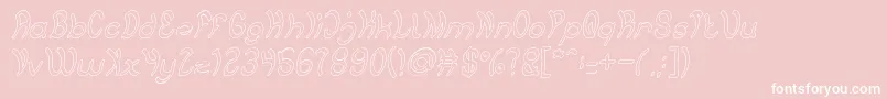 Jump Street HOLLOW-Schriftart – Weiße Schriften auf rosa Hintergrund