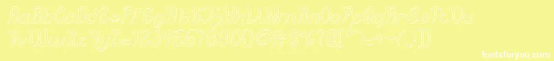 Jump Street HOLLOW Font – White Fonts on Yellow Background