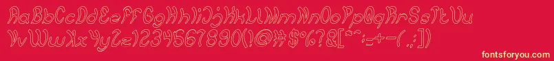 Jump Street HOLLOW Font – Yellow Fonts on Red Background