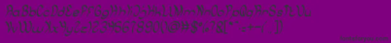 フォントJump Street light – 紫の背景に黒い文字
