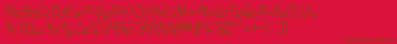 フォントJump Street light – 赤い背景に茶色の文字