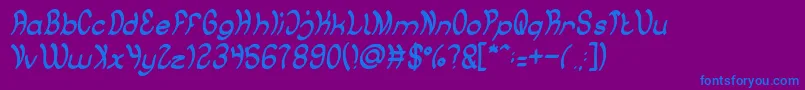 Jump Street Font – Blue Fonts on Purple Background