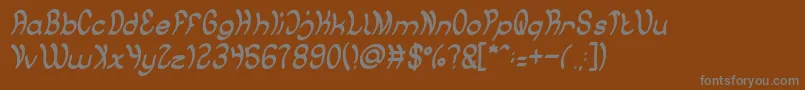 フォントJump Street – 茶色の背景に灰色の文字