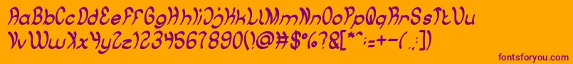 Jump Street Font – Purple Fonts on Orange Background