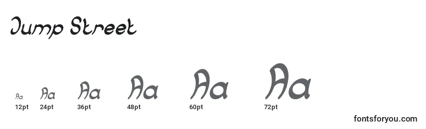 Jump Street Font Sizes
