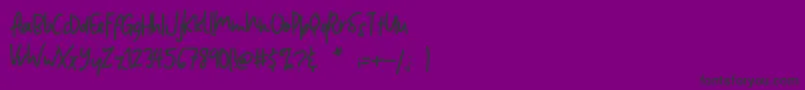 Czcionka Jumper – czarne czcionki na fioletowym tle