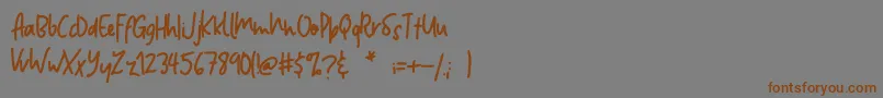 Jumper Font – Brown Fonts on Gray Background