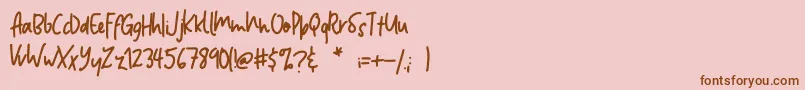 Jumper Font – Brown Fonts on Pink Background
