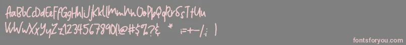 Jumper Font – Pink Fonts on Gray Background