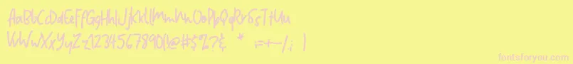Czcionka Jumper – różowe czcionki na żółtym tle