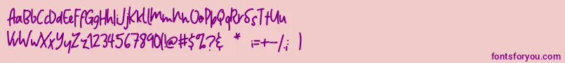 Jumper Font – Purple Fonts on Pink Background