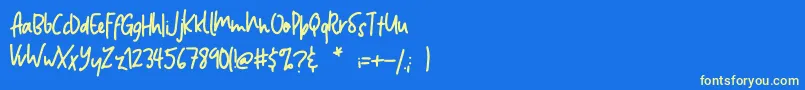 Jumper Font – Yellow Fonts on Blue Background
