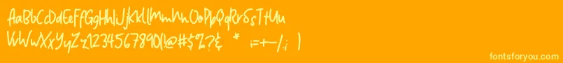 Jumper Font – Yellow Fonts on Orange Background