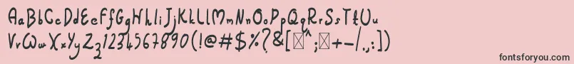 Jumpex Font – Black Fonts on Pink Background