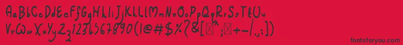 Jumpex Font – Black Fonts on Red Background