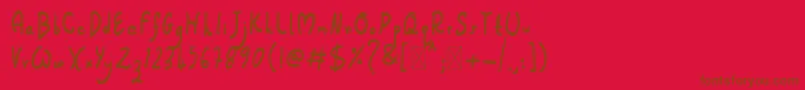 Jumpex Font – Brown Fonts on Red Background