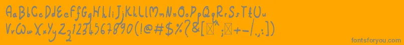 フォントJumpex – オレンジの背景に灰色の文字