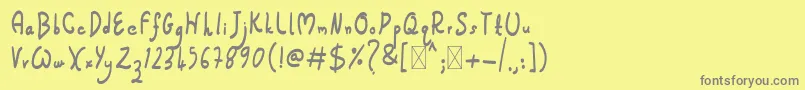 Jumpex Font – Gray Fonts on Yellow Background