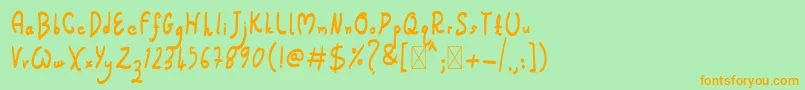 Jumpex Font – Orange Fonts on Green Background