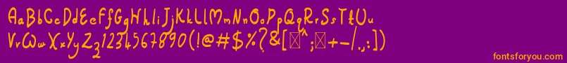Jumpex Font – Orange Fonts on Purple Background