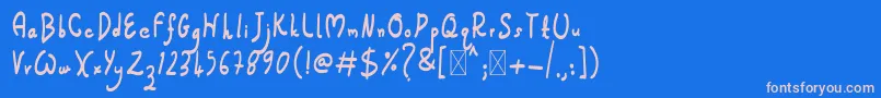 Jumpex Font – Pink Fonts on Blue Background