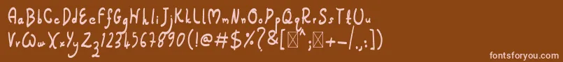 Jumpex Font – Pink Fonts on Brown Background