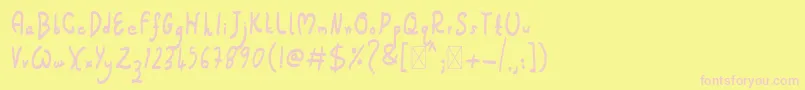 Jumpex Font – Pink Fonts on Yellow Background