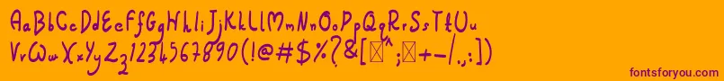 Jumpex Font – Purple Fonts on Orange Background