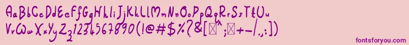 Jumpex Font – Purple Fonts on Pink Background