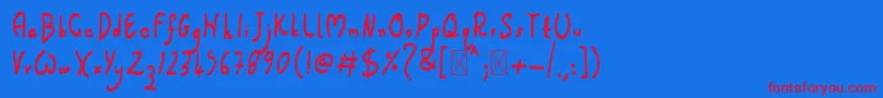 Jumpex Font – Red Fonts on Blue Background