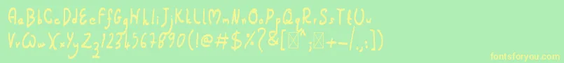 Jumpex Font – Yellow Fonts on Green Background